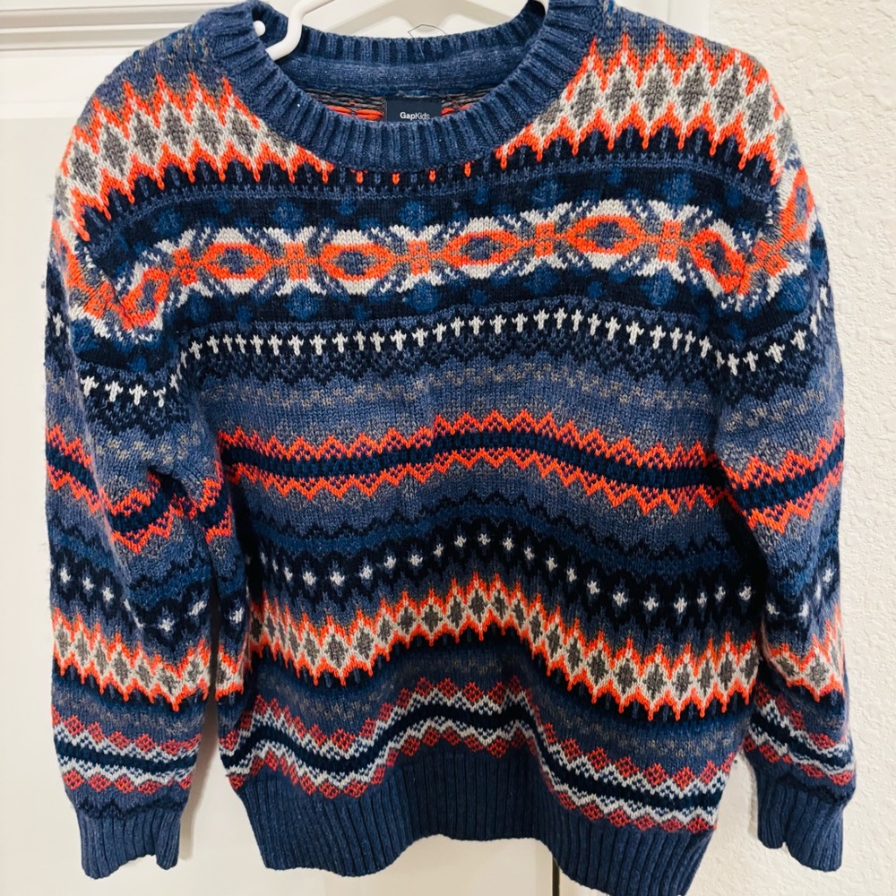 GAP Kids Multicolor Patterned Sweater size small (6/7)